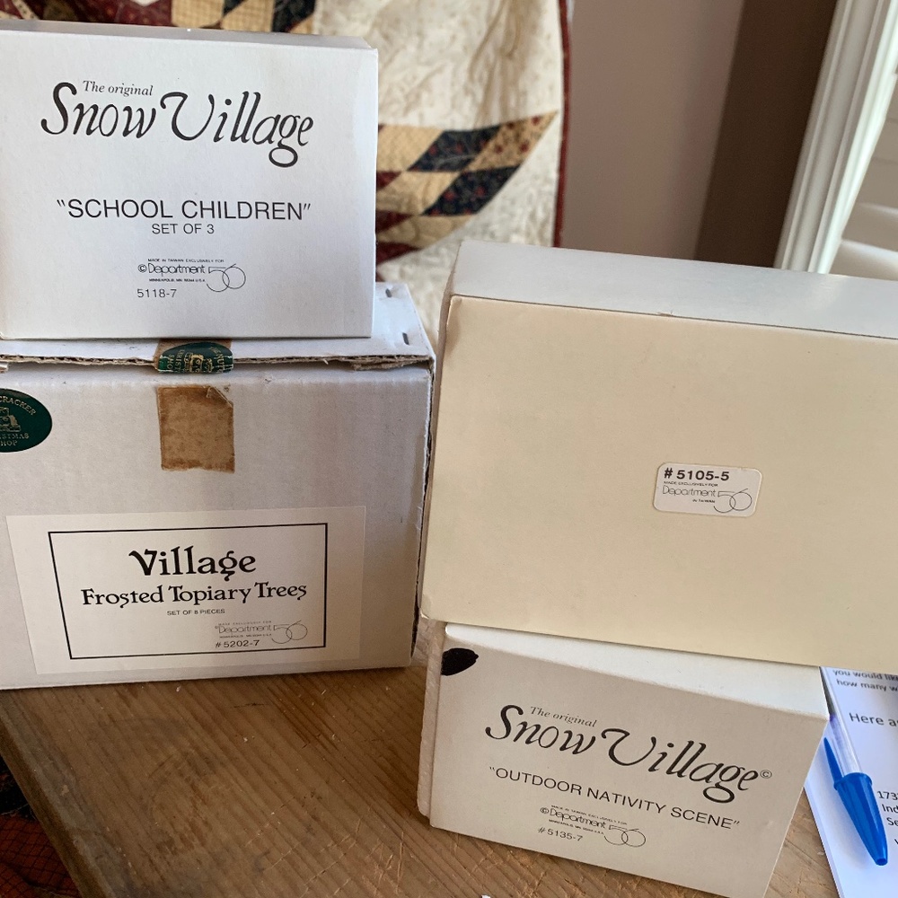 Department 56 snow village accessories